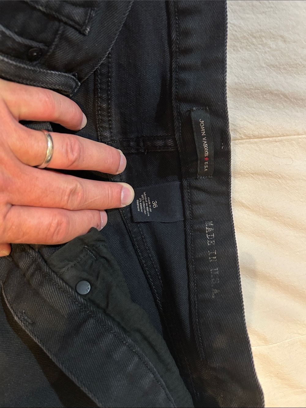 John Varvatos Slim Black Men's Jeans